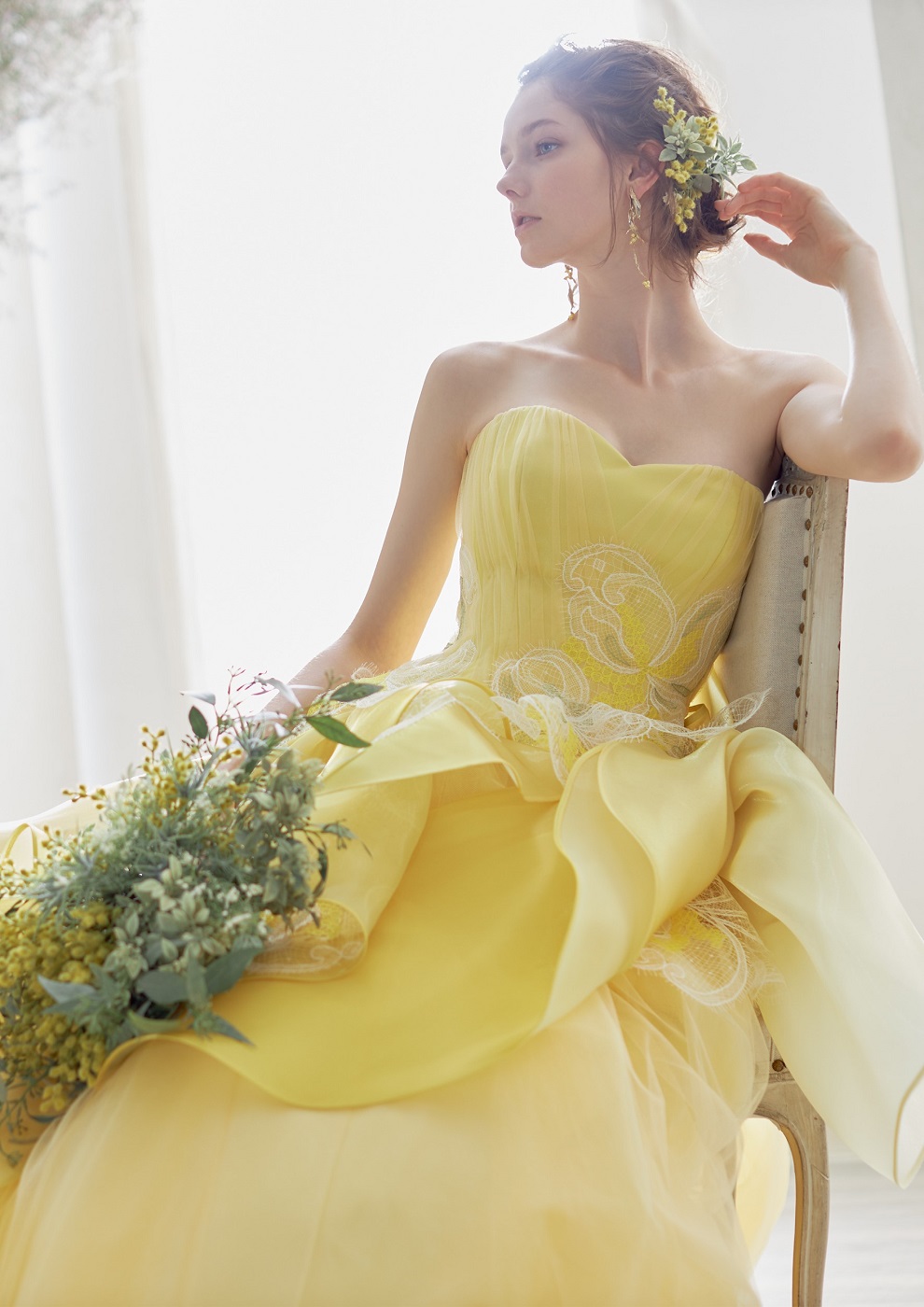 ウェディングドレス人気カラー イエロー・黄色＜愛され しあわせカラー＞ | ウェディングドレス検索サイト | MATSUOのドレスウェディング
